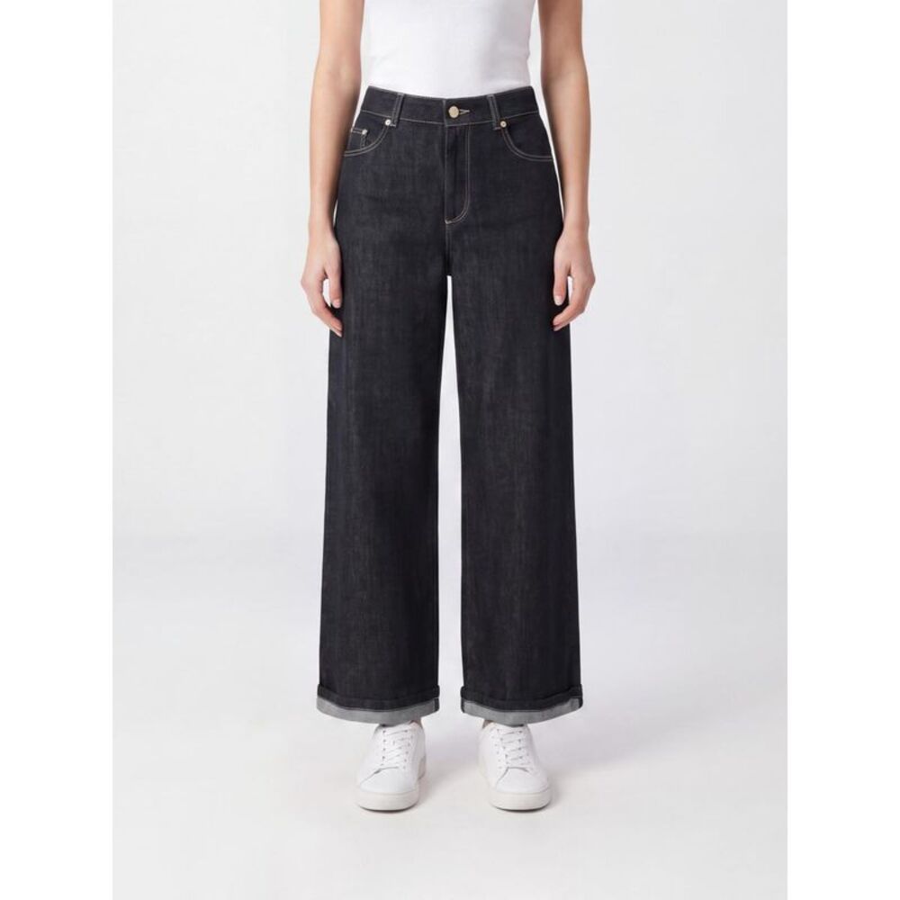 'S Max Mara Women 'S Max Mara Mid-Rise Wide-Leg Jeans In Stretch Cotton Denim